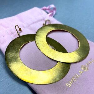 Gold Geometric Hoop Earrings Modern Design
